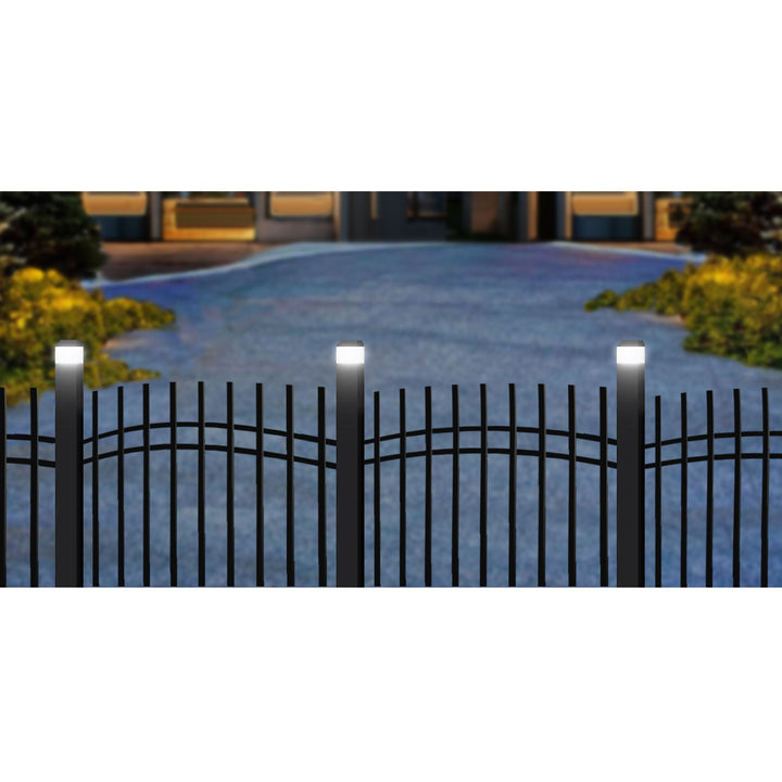 GreenBlue LED-zonnelamp voor paal, 60x60 mm, envelopvormige kap, GB126, 2 stuks