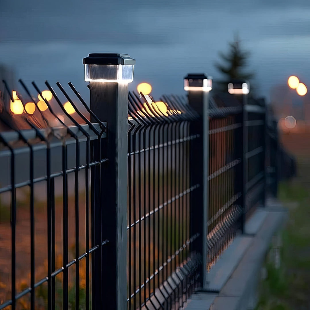 GreenBlue LED-zonnelamp voor paal, 60x60 mm, envelopvormige kap, GB126, 2 stuks