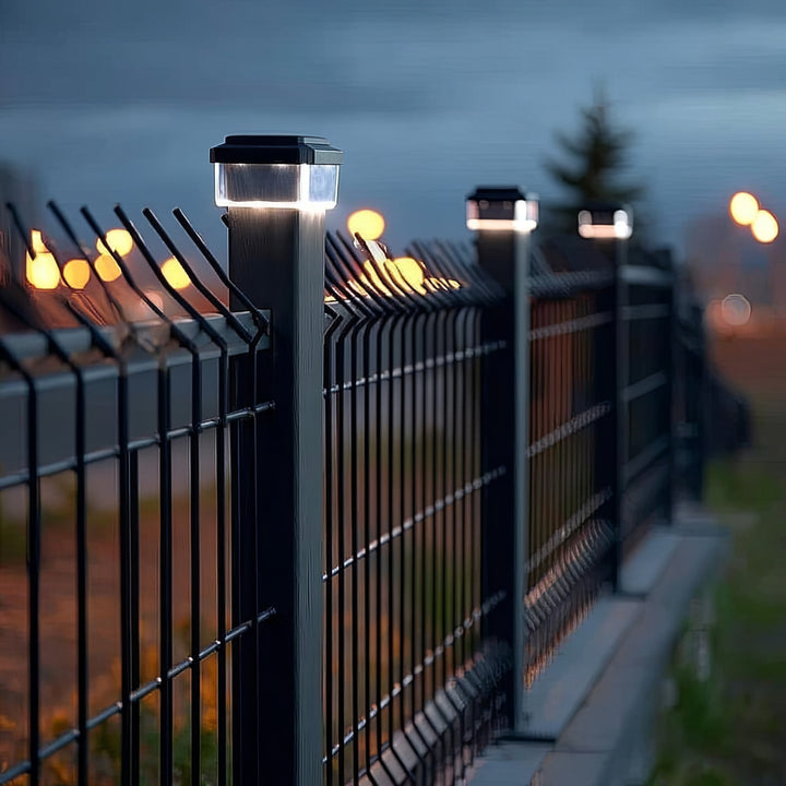 GreenBlue LED-zonnelamp voor paal, 60x60 mm, envelopvormige kap, GB126, 2 stuks