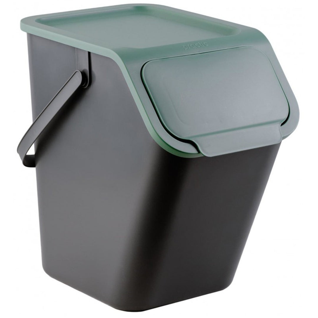 Set van 3 afvalbakken voor afvalscheiding, 25 l, Practic Bini + 5 stuks koolstoffilters