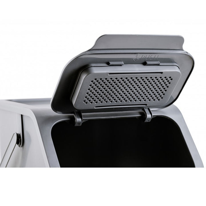 Set van 3 afvalbakken voor afvalscheiding, 25 l, Practic Bini + 5 stuks koolstoffilters