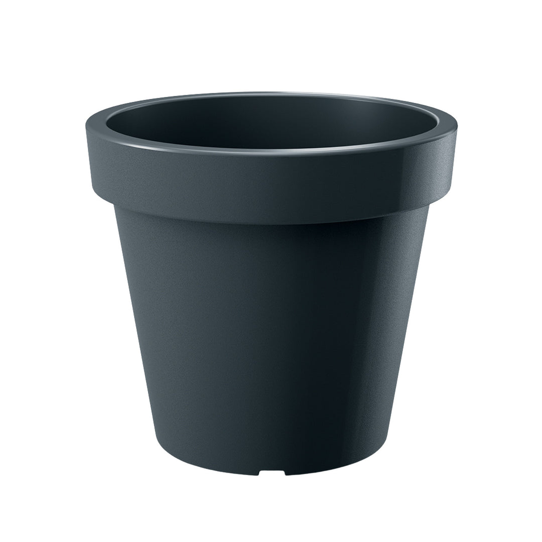 Ethick Lexo Round plantenbak, diameter 80 cm, hoogte 75 cm, matte afwerking, weerbestendig, afwateringsgat, kleur antraciet, DLR800-S433