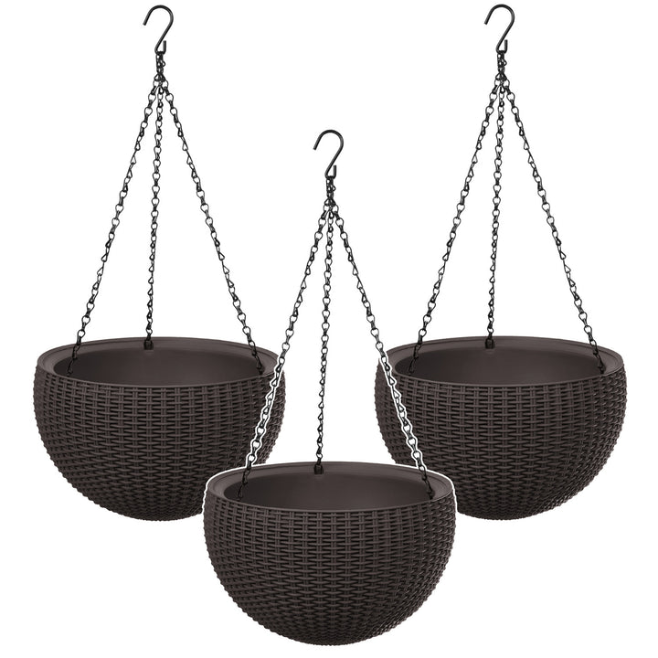 Keter Sphere Planter hangpot, bruin, 3 stuks