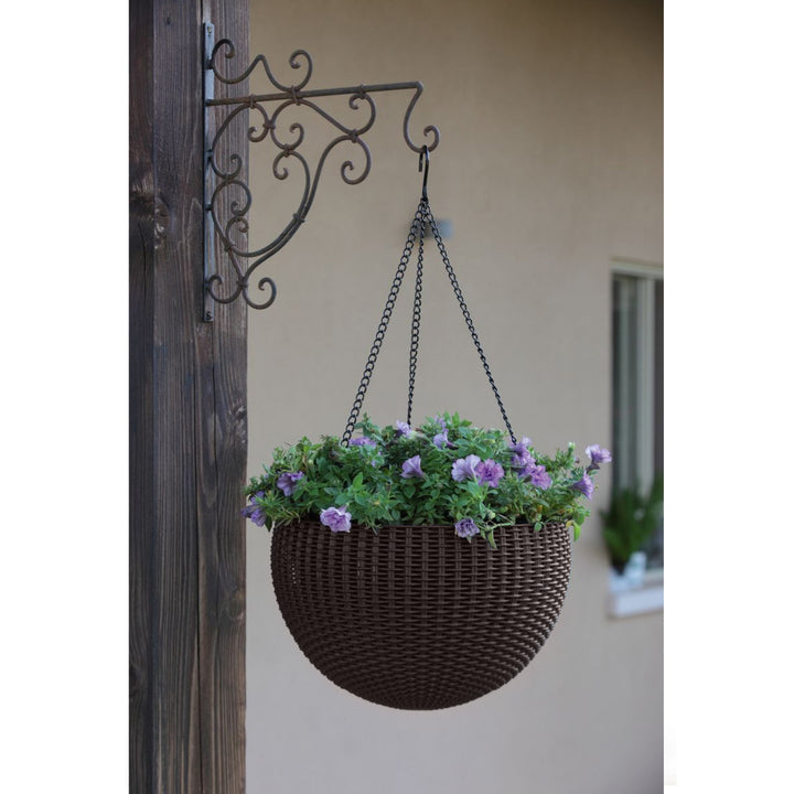 Keter Sphere Planter hangpot, bruin, 4 stuks