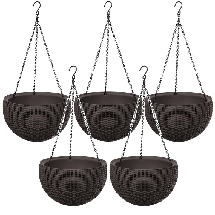 Keter Sphere Planter hangpot, bruin, 5 stuks