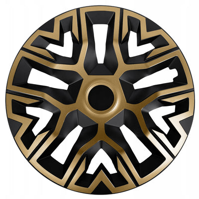 Universele wieldoppen 14'' NRM The Best tweekleurig goud-zwart, 4 stuks
