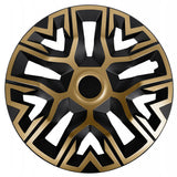 Universele wieldoppen 15'' NRM The Best, tweekleurig goud-zwart, 4 stuks