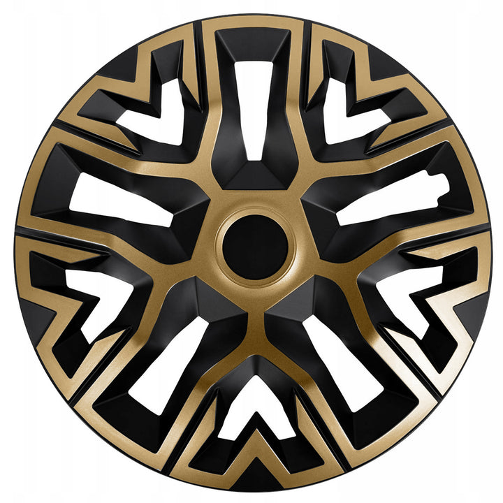 Universele wieldoppen 15'' NRM The Best, tweekleurig goud-zwart, 4 stuks
