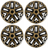 Universele wieldoppen 16'' NRM The Best tweekleurig goud-zwart, 4 stuks
