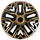 Universele wieldoppen 16'' NRM The Best tweekleurig goud-zwart, 4 stuks