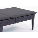 Jaipur ligstoelkussen, kleur donkergrijs, stof S-500, afmetingen 190 x 60 cm, twee bevestigingssystemen, waterafstotend, in zijn geheel wasbaar, S-49