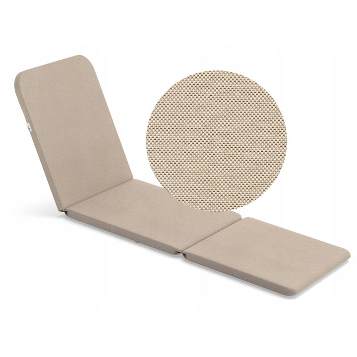 Jaipur ligstoelkussen, kleur beige, stof S-550 melange, afmetingen 190 x 60 cm, twee bevestigingssystemen, waterafstotend, in zijn geheel wasbaar, melange S-21