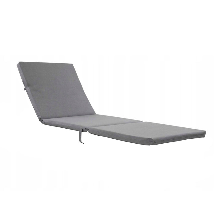 Kussen voor ligstoel Daytona, kleur grijs, stof S-550 Melange, afmetingen 192 x 64 cm, bevestiging met elastische band, waterafstotend, Melange S-23