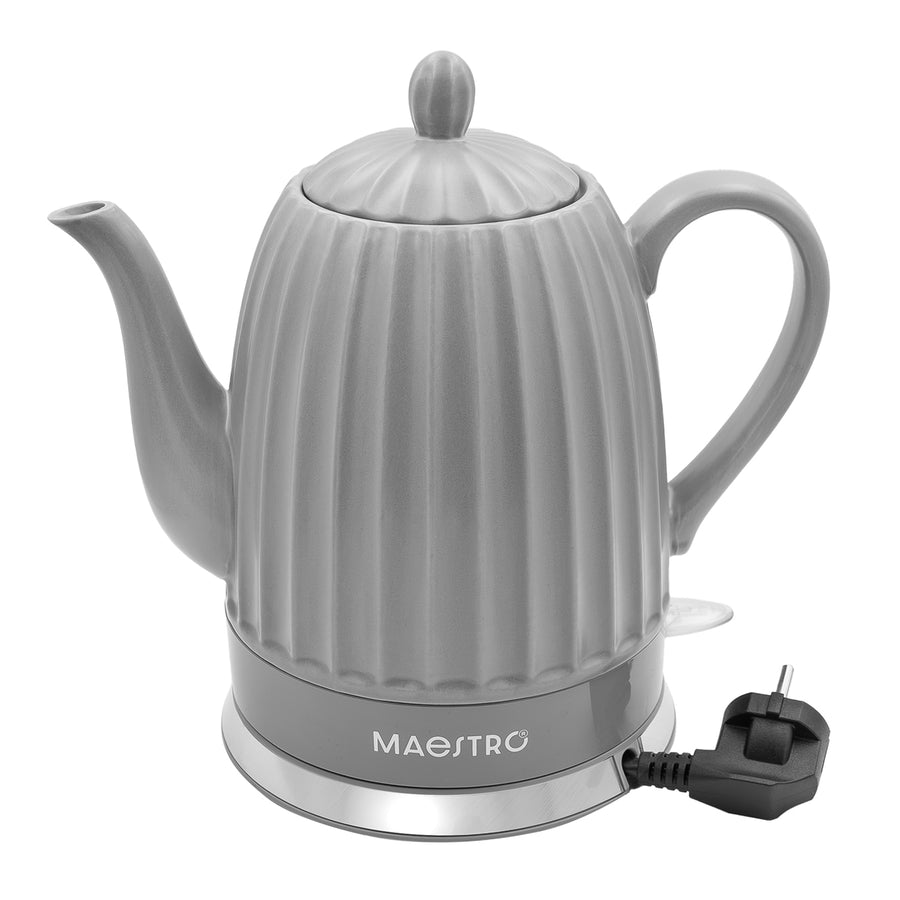 Maestro keramische waterkoker, grijs, vermogen 1500 W, inhoud 1,5 l, draaibare voet, waterpeilindicator, netsnoer van 65 cm, MR-077