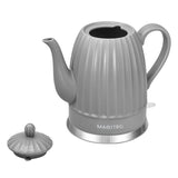 Maestro keramische waterkoker, grijs, vermogen 1500 W, inhoud 1,5 l, draaibare voet, waterpeilindicator, netsnoer van 65 cm, MR-077