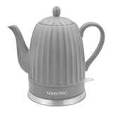 Maestro keramische waterkoker, grijs, vermogen 1500 W, inhoud 1,5 l, draaibare voet, waterpeilindicator, netsnoer van 65 cm, MR-077