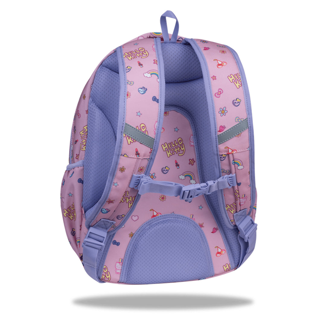 Hello Kitty Coolpack schoolrugzak, maat Primo Pro (16"), voorgevormde rug en gewatteerde schouderbanden, 2 hoofdvakken en een laptopvak, verstevigde bodem, F162025