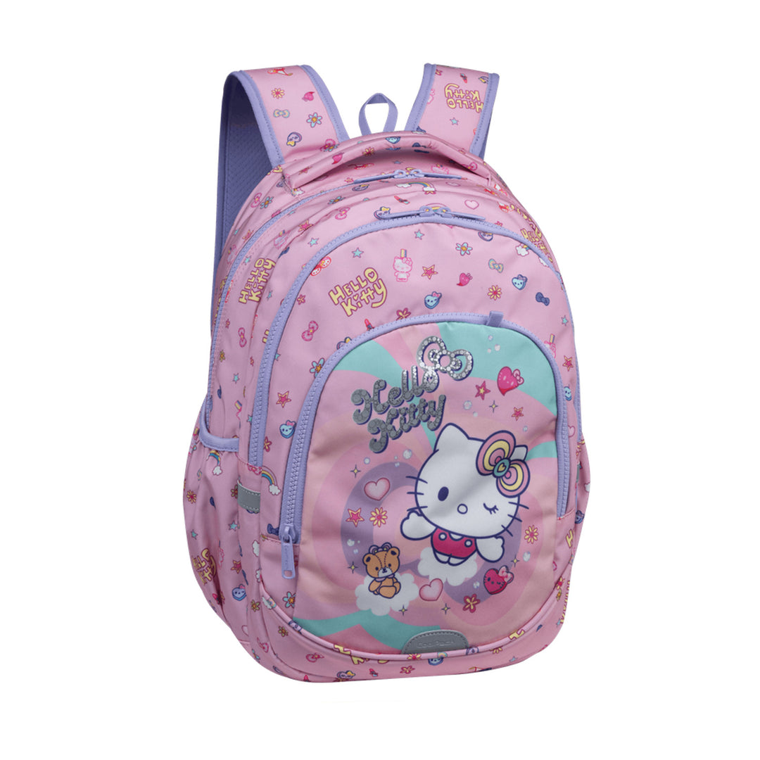 Hello Kitty Coolpack schoolrugzak, maat Primo Pro (16"), voorgevormde rug en gewatteerde schouderbanden, 2 hoofdvakken en een laptopvak, verstevigde bodem, F162025