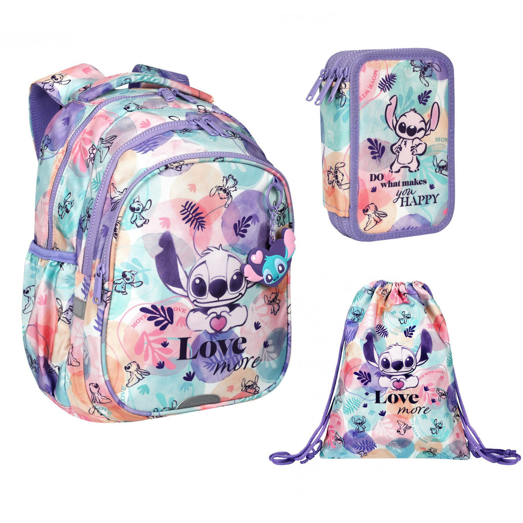 Stitch Coolpack-schoolset, Jerry-rugzak met 2 vakken (15"), Jumper 3-etui en sporttas voor schoenen
