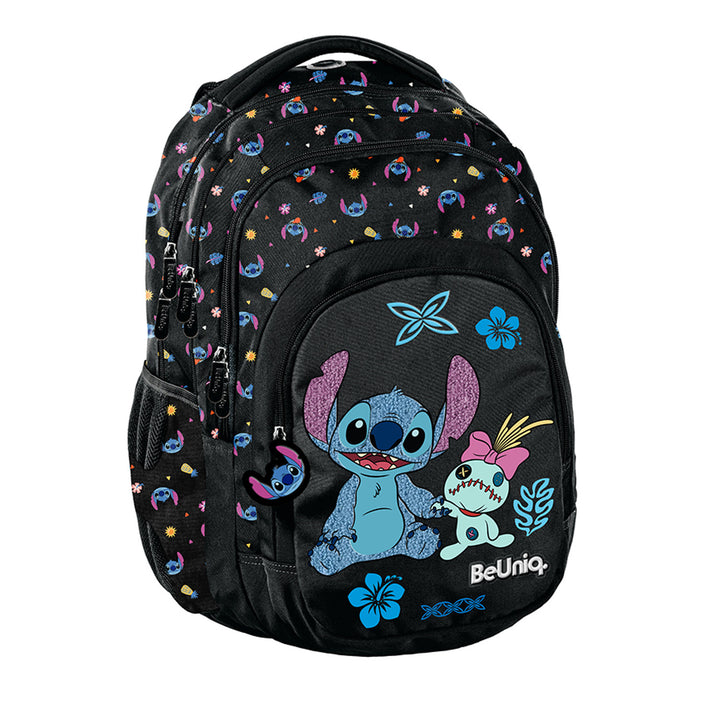 Stitch Paso-schoolset, rugzak met drie vakken, laptopvak en verstevigde bodem, etui met elastieken voor schoolspullen, schoenenzak die op de rug kan worden gedragen, DS26MM