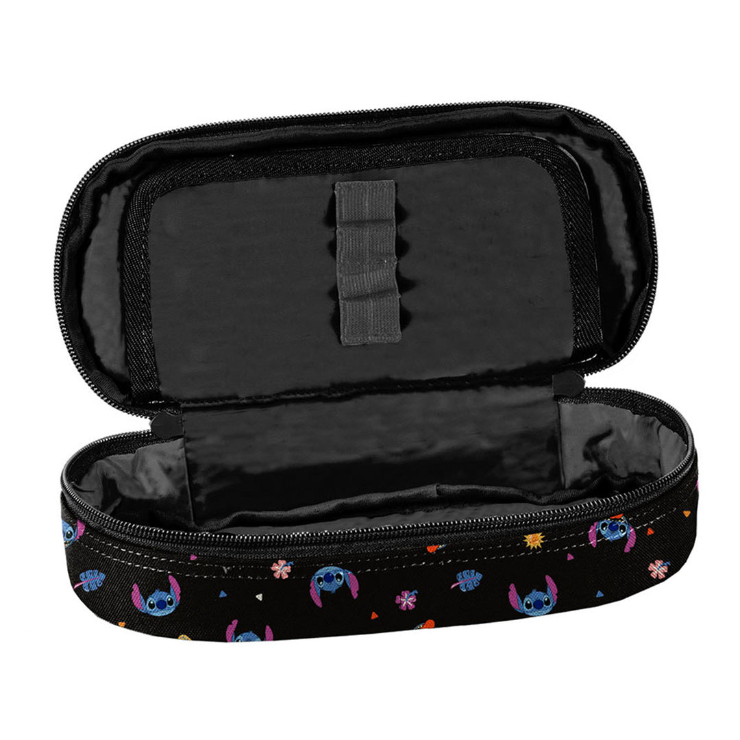 Stitch Paso-schoolset, rugzak met drie vakken, laptopvak en verstevigde bodem, etui met elastieken voor schoolspullen, schoenenzak die op de rug kan worden gedragen, DS26MM
