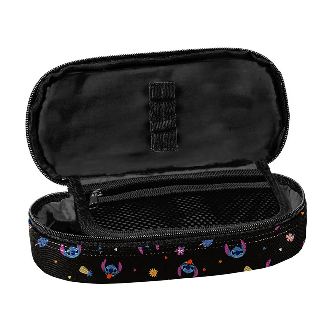 Stitch Paso-schoolset, rugzak met drie vakken, laptopvak en verstevigde bodem, etui met elastieken voor schoolspullen, schoenenzak die op de rug kan worden gedragen, DS26MM