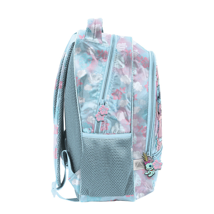 Stitch Paso-schoolset, rugzak met twee vakken, reflecterende elementen en verstevigde rug, etui zonder inhoud en met vakjes voor schrijfgerei, schoenenzak die op de rug kan worden gedragen, DS26WW