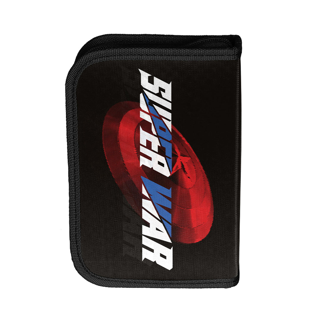 Captain America Paso-schoolset, rugzak met twee vakken, reflecterende elementen en verstevigde rug, etui zonder inhoud en met vakjes voor schrijfgerei, schoenenzak die op de rug kan worden gedragen, AV26KK