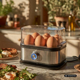 GreenBlue automatische eierkoker, vermogen 200 W, voor maximaal 6 eieren, maatbeker, 220-240 V~, 50/60 Hz, GB359
