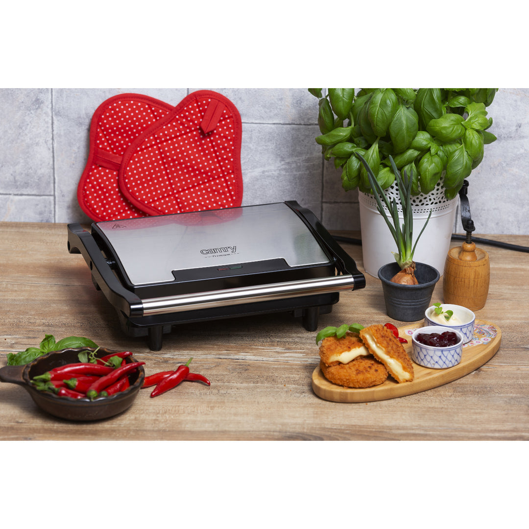 Camry elektrische grill, antiaanbakplaten, maximaal vermogen 2100 W, CR 3044