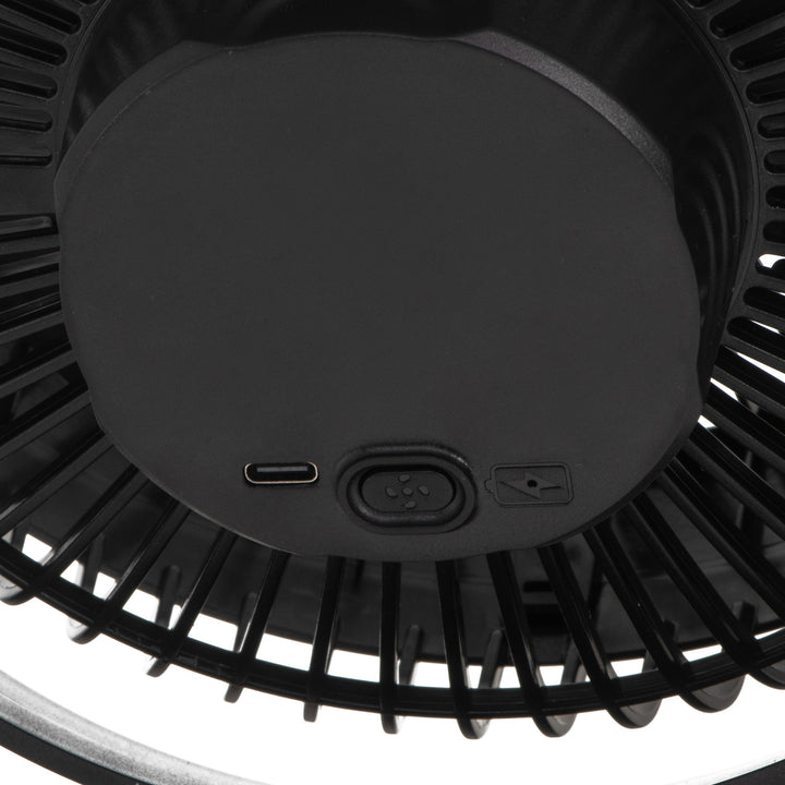 Burea ventilator met klem, oplaadbaar, 15,5 cm, 360° draaibaar, USB-C, Adler