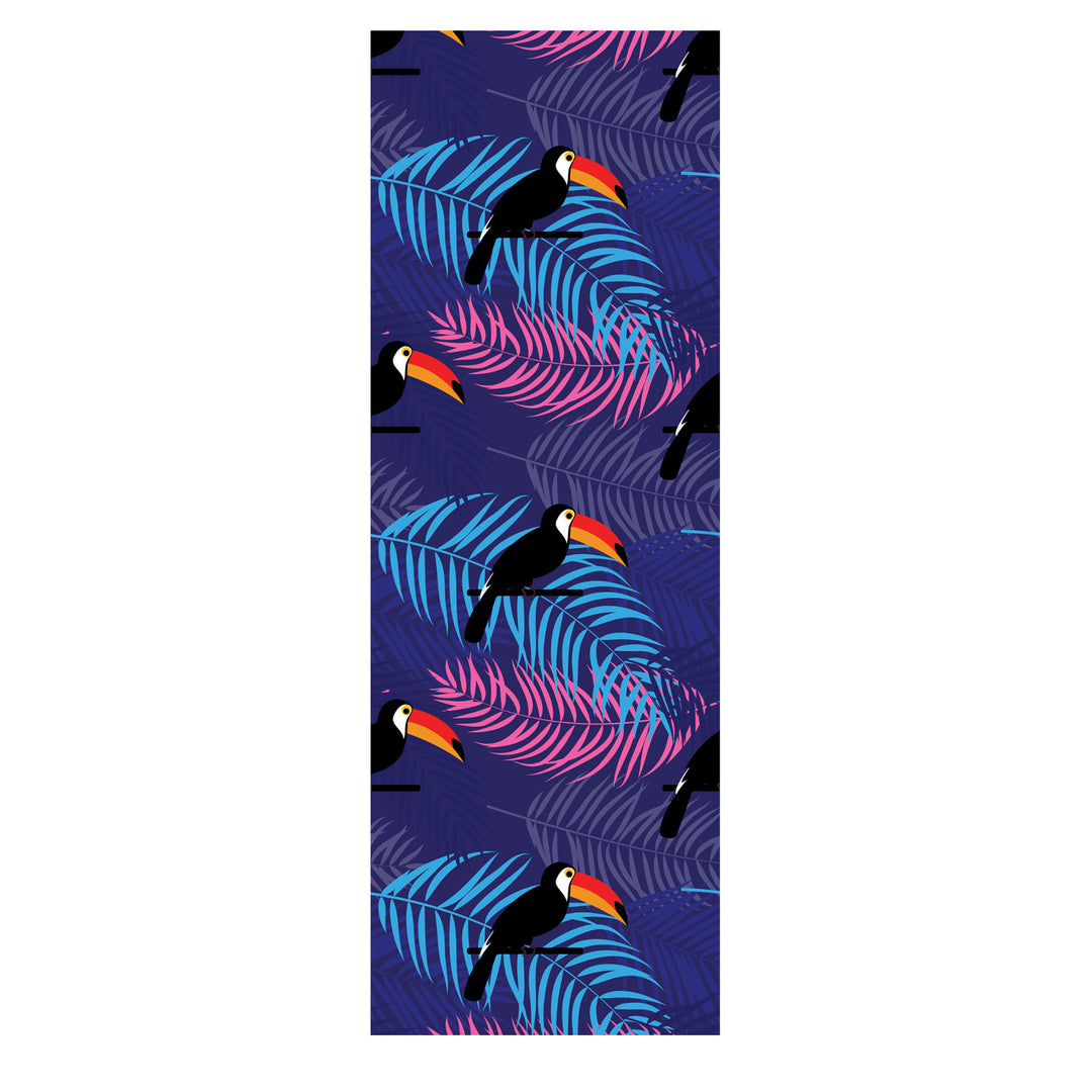 Klassieke beukenhouten ligstoel GreenBlue GB183 met Tukan-print