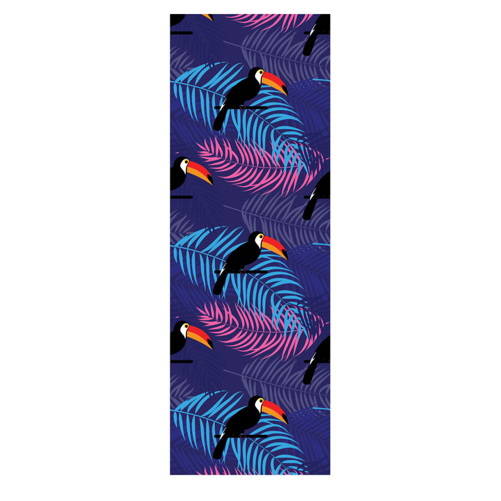Klassieke beukenhouten ligstoel GreenBlue GB183 met Tukan-print