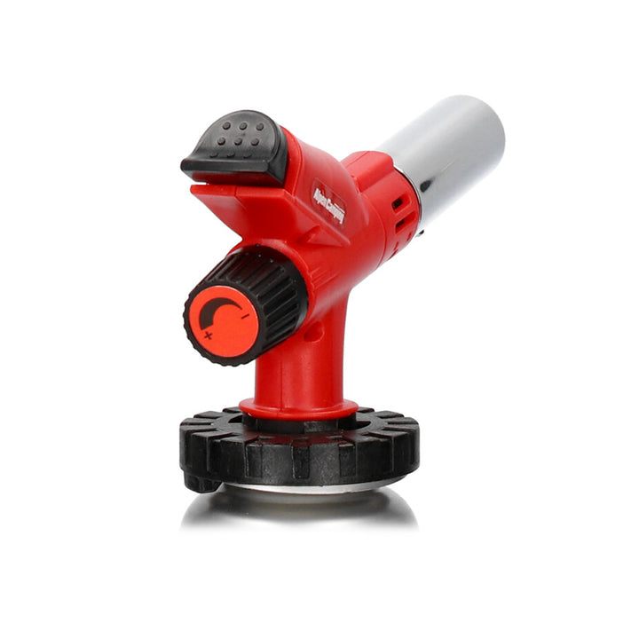 Alpen Camping-gasbrander voor gaspatronen, vlamtemperatuur 1300 °C, piëzo-ontsteking, vlamregeling, ETNA + 4x GreenBlue-gaspatroon van 227 g. Certificaat: Pi 0875, voldoet aan de norm EN417
