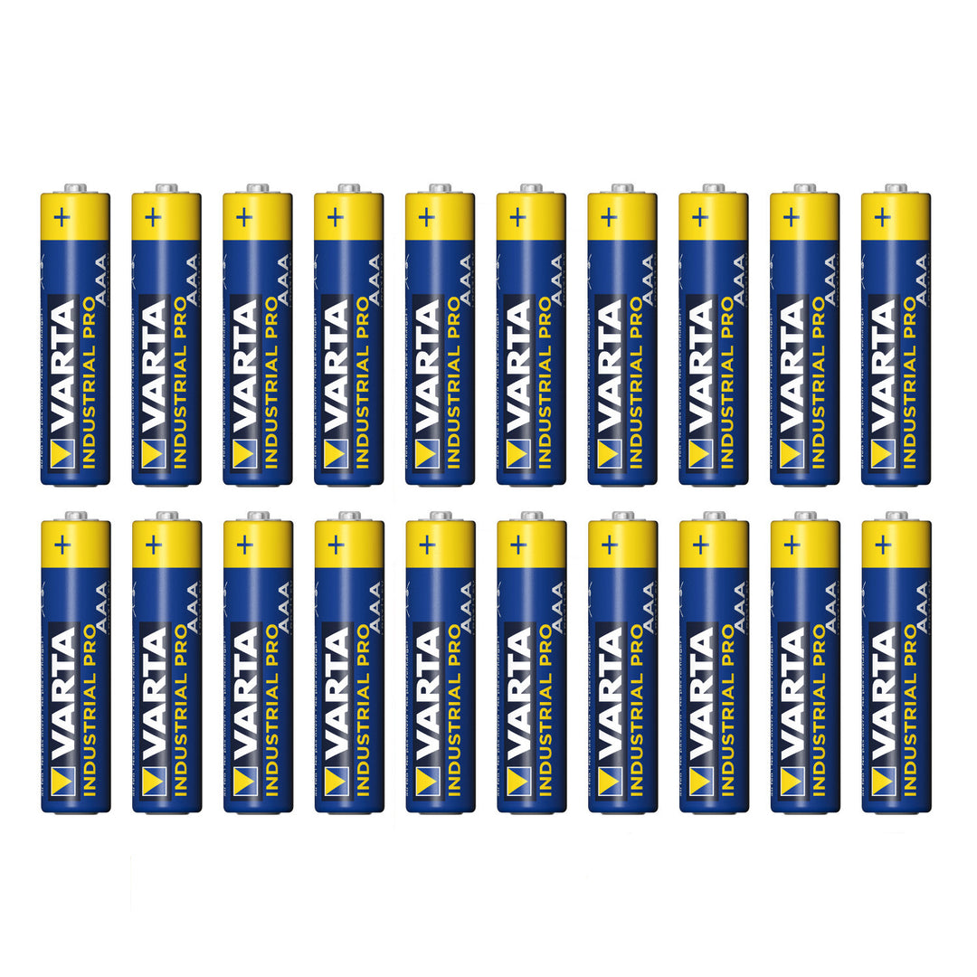 20 stuks R-03 LR03 AAA-alkalinebatterijen van Varta Industrial 4003