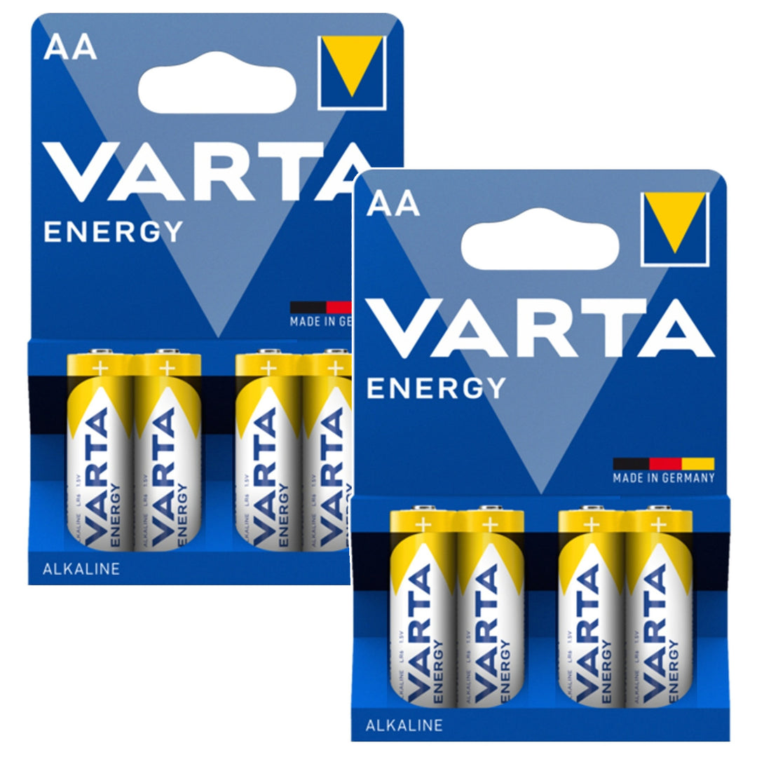 8 stuks R-06 LR06 AA 1,5 V Varta Energy alkalinebatterijen
