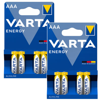 8x R-03 LR03 AAA-batterijen 1,5 V Value Pack 4103 Varta Energy