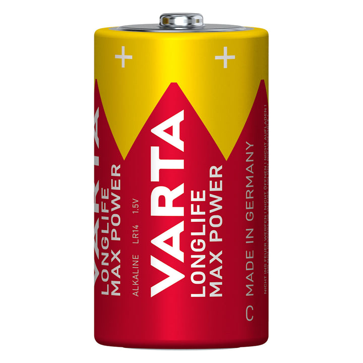 4 stuks R-14 R14 C 1,5 V alkalinebatterijen Varta Longlife Max Power