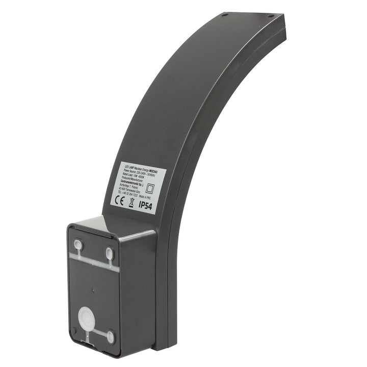 Maclean LED-gevellamp, 800 lm, 10 W, lichtkleur: natuurlijk wit (4000 K), kleur: grijs, MCE343 GR, 2 stuks