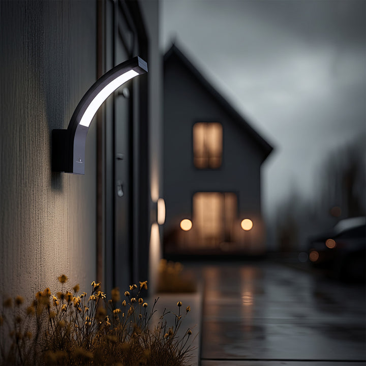 Maclean LED-gevellamp, 800 lm, 10 W, lichtkleur: natuurlijk wit (4000 K), kleur: grijs, MCE343 GR, 2 stuks
