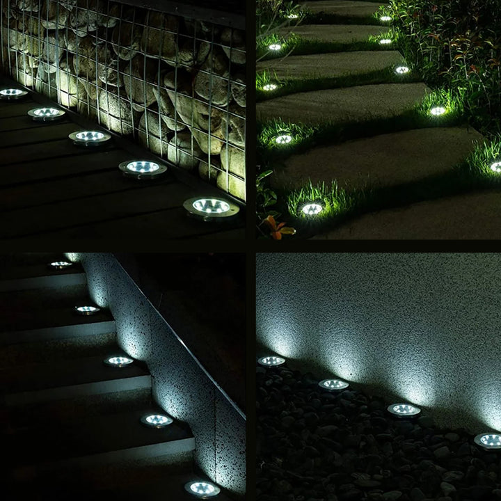 Maclean IP44 LED-tuinlamp op zonne-energie, 12 SMD-leds, 4000K, Ni-MH 600 mAh, 0,7 W, MCE318, 4 stuks