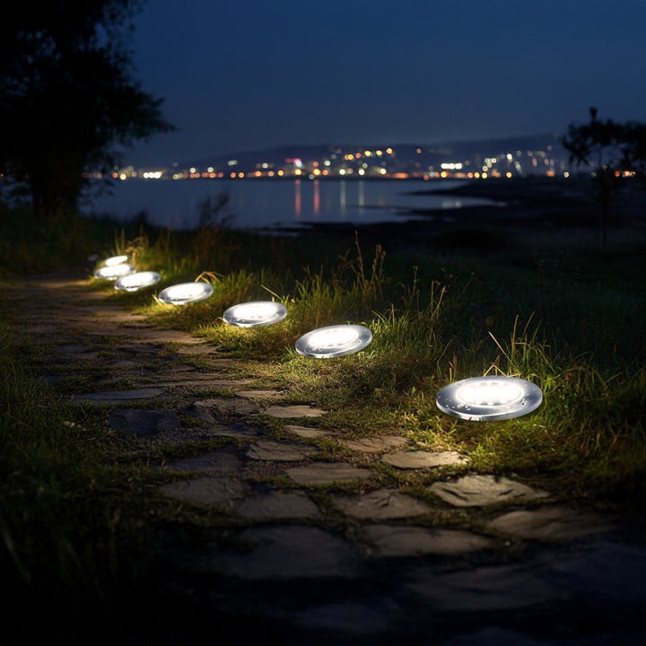 Maclean IP44 LED-tuinlamp op zonne-energie, 12 SMD-leds, 4000K, Ni-MH 600 mAh, 0,7 W, MCE318, 4 stuks