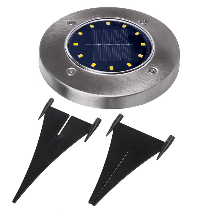 Maclean IP44 LED-tuinlamp op zonne-energie, 12 SMD-leds, 4000K, Ni-MH 600 mAh, 0,7 W, MCE318, 4 stuks