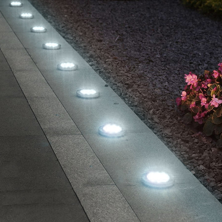 Maclean IP44 LED-tuinlamp op zonne-energie, 12 SMD-leds, 4000K, Ni-MH 600 mAh, 0,7 W, MCE318, 4 stuks