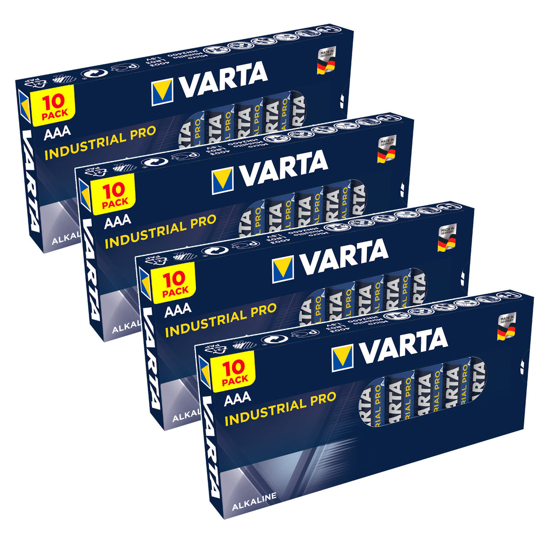 40x R-03 LR03 AAA alkalinebatterij Varta Industrial 4003