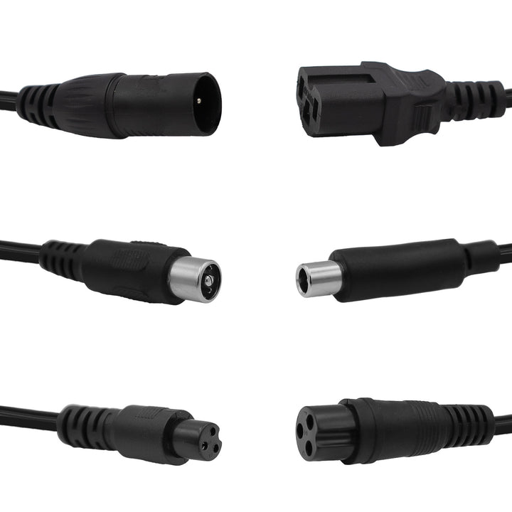 Universele oplader / voedingsadapter van Maclean Energy, voor steps, 42 V DC, 2 A, max. 85 W, snelladen, 6 stekkers, MCE667