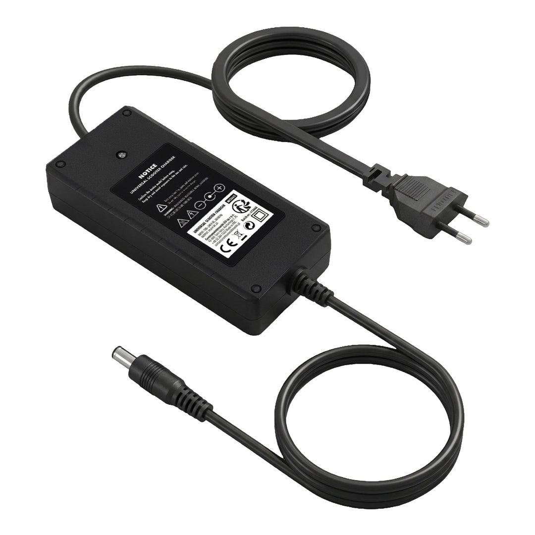 Universele oplader / voedingsadapter van Maclean Energy, voor steps, 54,6 V DC, 2 A, max. 110 W, snelladen, 6 stekkers, MCE665