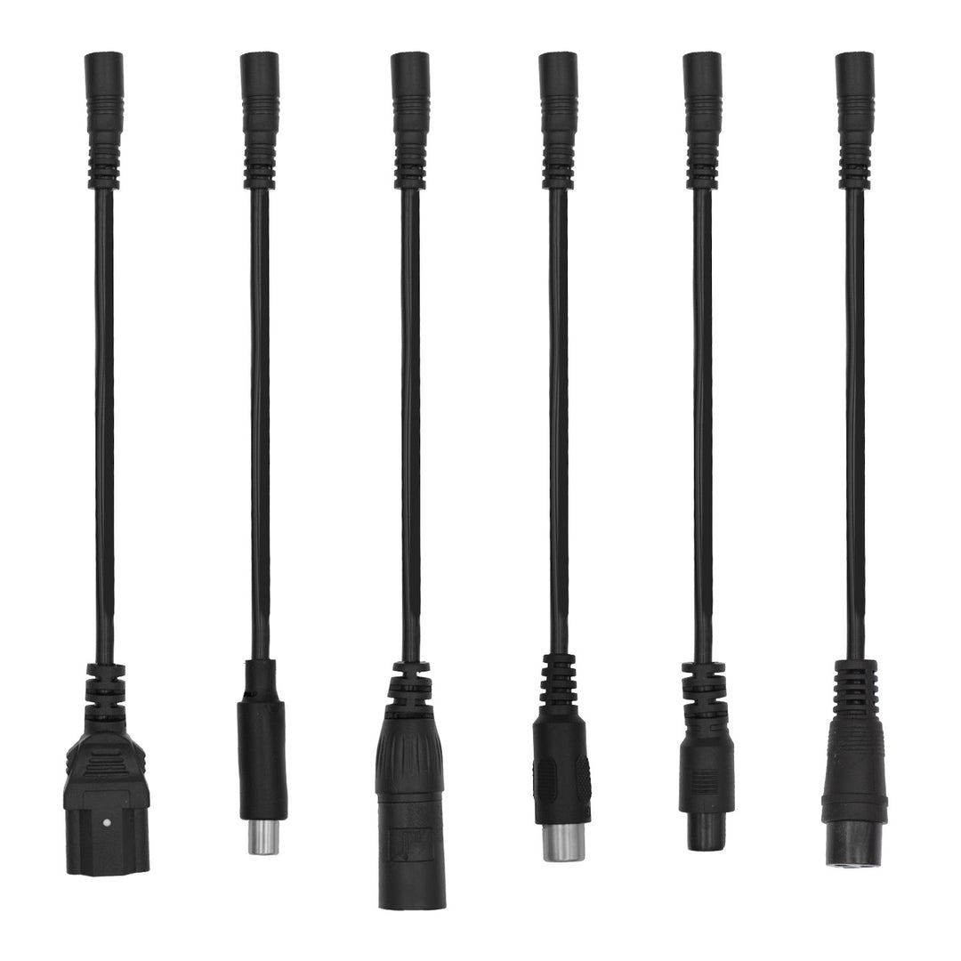 Universele oplader / voedingsadapter van Maclean Energy, voor steps, 54,6 V DC, 2 A, max. 110 W, snelladen, 6 stekkers, MCE665