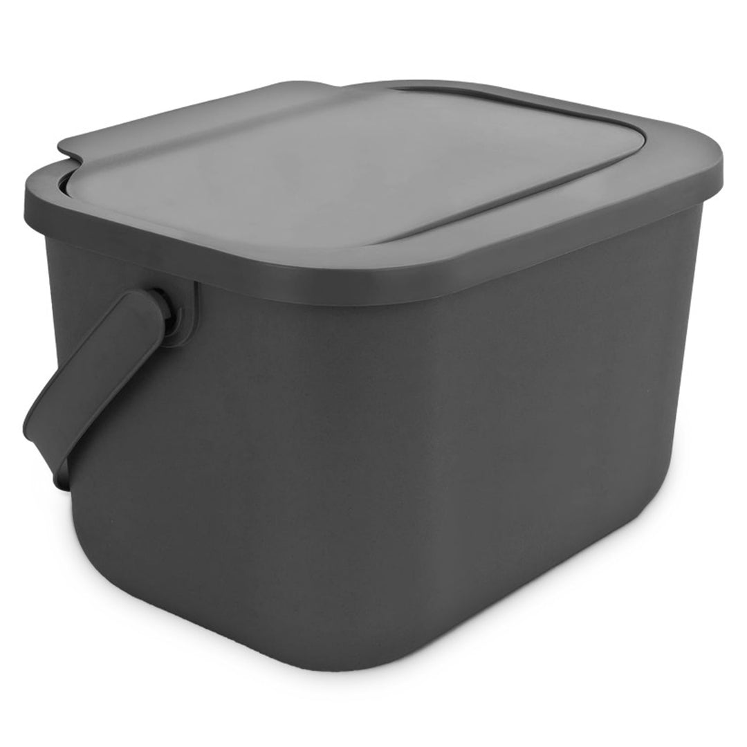 Bioafvalbak 6 l grijs Bini Practic + 5x Practic-koolstoffilter