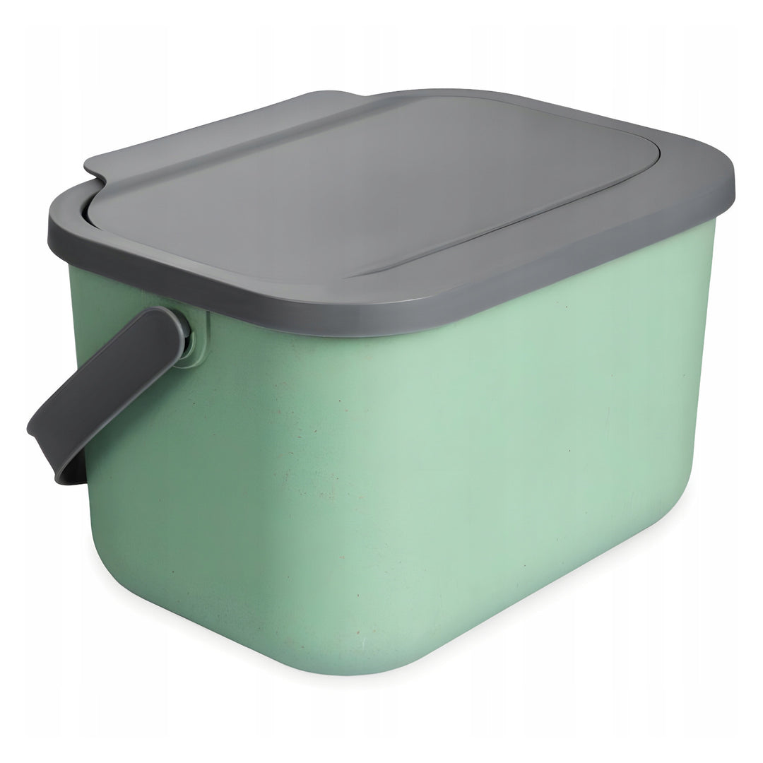 Bioafvalbak 6 l groen-grijs Bini Practic + 5x Practic-koolstoffilter